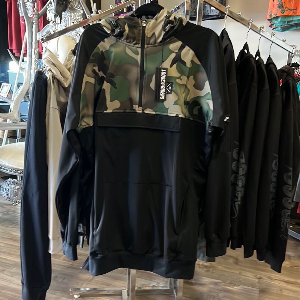 Men’s Loose Riders Camo Block Pullover Hoodie